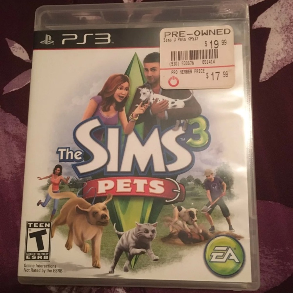 Sims pets 3 ps3 video game!